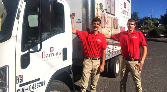 Barrons Furniture Delivery Service in Sutter Creek & Sonora CA